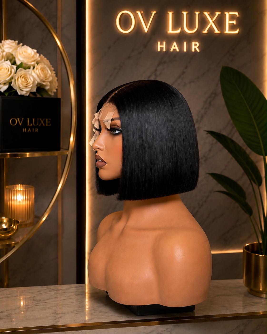 Super Double Drawn Vietnamese Bone Straight Wig – 10 Inches