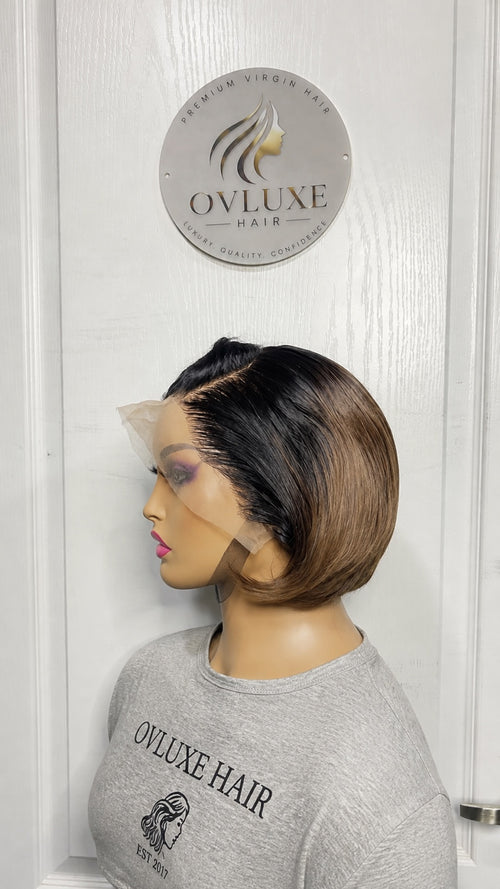 Luxury Highlighted Bob Full-Frontal Wig