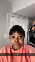 short pixie-cut glueless wig with bangs,